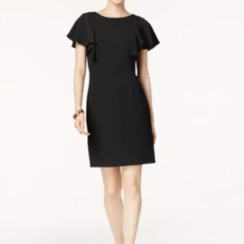 🖤 Jessica Howard Flutter Sleeve Dress in Black 🖤